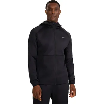 Pánská mikina Pánská zateplená tréninková mikina se zipem 4F-SWEATSHIRT FNK M560-WAW25TFSWM560-20S-DEEP BLACK Černá XXL