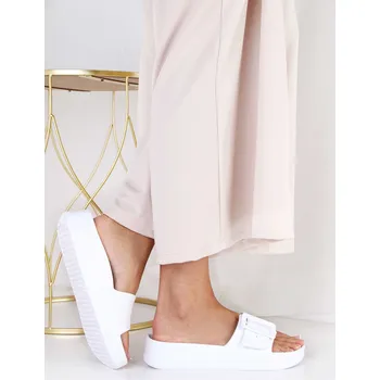 Dámské pantofle ADCZ Bílé gumové pantofle 18590WH Velikost: 36