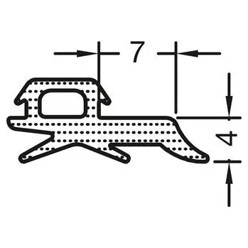 GUTMANN těsnění pod sklo venkovní plast APTK černý (750004/R)