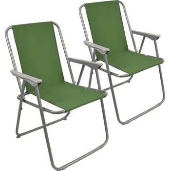 Zahradní nábytek TIMELESS TOOLS Rybářská židle, 2 ks ZELENÁ