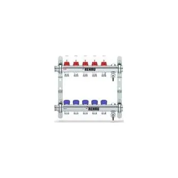 rozdělovač topení REHAU Nerezový rozdělovač HKV-D 5 topných okruhů s průtokoměry, 13801501200