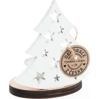Svícen Svícen na čajovou svíčku stromeček Barva: Bílá