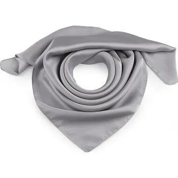 Šátek Saténový šátek jednobarevný 70x70 cm, malé, 7 šedá