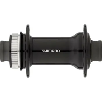 Náboj kola náboj disc SHIMANO HB-TC500 32děr Center lock 15mm e-thru-axle 110mm přední černý (konstrukce pro MTB kola, uchycení kotouče Center lock, pro upínák e-thru-axle 110mm, bez axle osy)