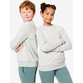 Chlapecká mikina DOMYOS Dětská hřejivá mikina 7 LET ŠEDÁ