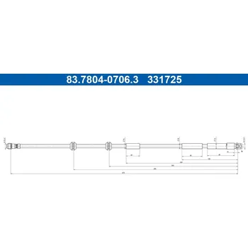 Brzdová hadice Brzdová hadice ATE 83.7804-0706.3