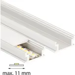 McLED ML-761.071.02.2 Nášlapný hliníkový profil BD, 19x9 mm, mléčný difuzor, komplet, 2 m