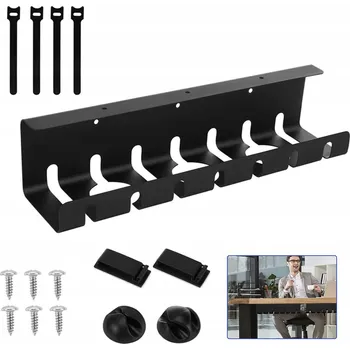 Organizér kabelů, krytka a držák kabelů pod stůl / desku stolu 43cm 17v1