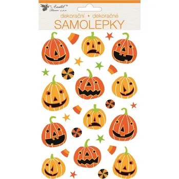 samolepka Samolepky 3D dýně z pěny 14 x 25 cm