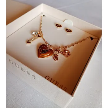 Souprava šperků Dámský set náušnic a náhrdelníku Guess
