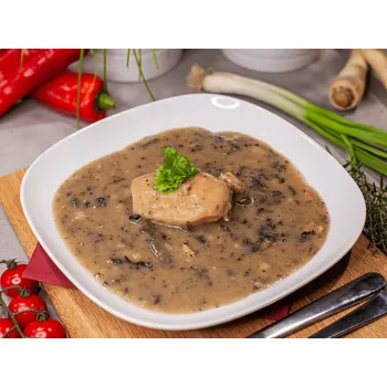 Hotové jídlo DOVAST Kuřecí prsíčka na žampionech Velikost: Dvouporcové (800g)