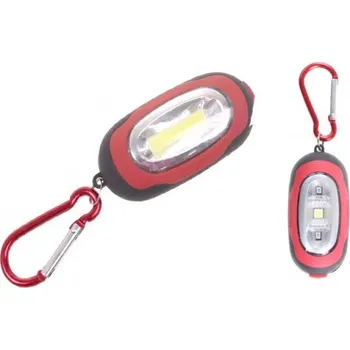 Kapesní led světlo s karabinou červené, varianta 2