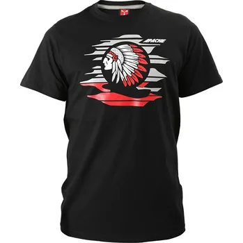 Pánské tričko triko APACHE Indián vel. S černá (tričko APACHE s potiskem, sport fit, 100% bavlna, 150 g/m)