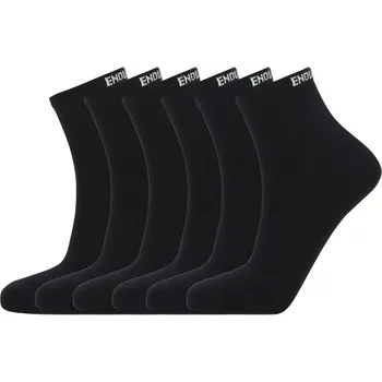 Dámské ponožky Unisex ponožky Endurance Ibi Quarter 6-Pack velikost 47-50 black