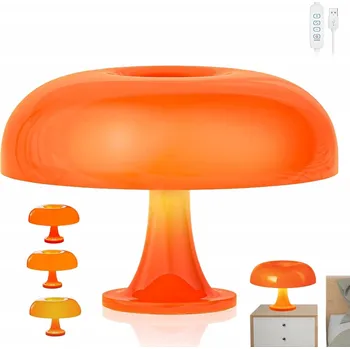 Lampička Tříbarevná stolní lampa ve tvaru houby do ložnice, obývacího pokoje nebo baru