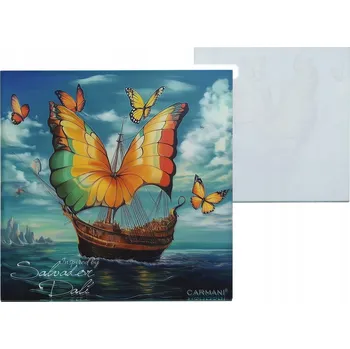 Carmani, skleněná podložka pod hrnek inspirovaná malířstvím S. DALÍ