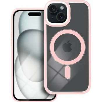 Náhradní díl pro mobilní telefon Kryt Color Edge Mag Cover s Magsafe iPhone 15 růžový