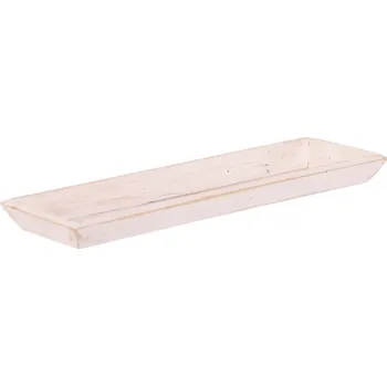 Dřevěný tác Riaza bílá, 35 x 12 x 3 cm