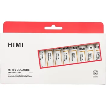 Výtvarná barva HIMI kvašové barvy - Tube Gouache Set - 24 Colours (12 ml)