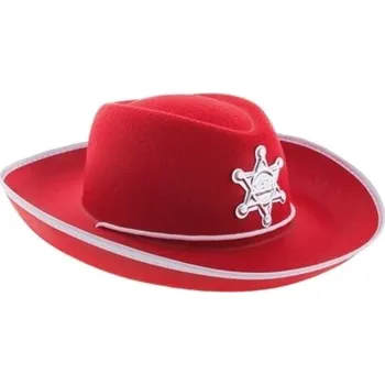 Karnevalový doplněk Funny Fashion Kovbojský klobouk dětský červený