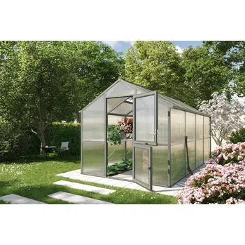 Skleník Zahradní skleník KGT Iris IV 4,3 x 2,3 m, antracit/šedá