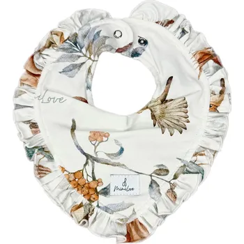 Bryndák Mimilove Dětský slintáček s volánkem Kouzelný podzim