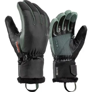 Chránič rukou Rukavice lyžařské Leki Lantana 3D GTX Women Velikost: 7,5 tmavě šedá/zelená