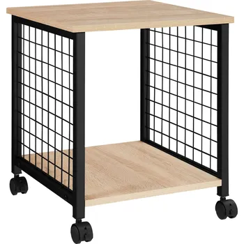 Zahradní stůl TecTake GmbH 404454 odkládací stolek gary 40x40x48cm - industrial světlé dřevo, dub sonoma