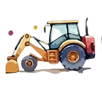 Nažehlovací obrázek - žlutý bagr (17,0 x 10,5 cm)