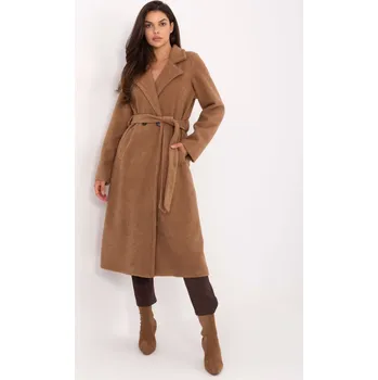 Dámský kabát Přechodný kabát v camel barvě IT-