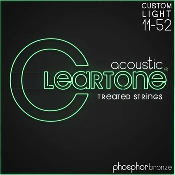 Struna pro kytaru a smyčcový nástroj Cleartone Phos-Bronze Custom Light 11-52 Struny pro akustickou kytaru