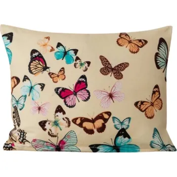Povlak na dekorativní polštářek Flanelový povlak na polštář VIVA BUTTERFLY 40x50 cm, krémový
