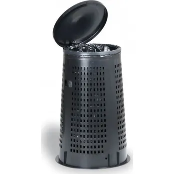 Odpadkový koš Venkovní odpadkový koš - plastový, 120 l, černá