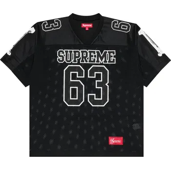 Pánská móda Supreme Bones Football Jersey Black Velikost: L