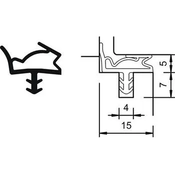 Těsnění do vnitřních dveří SP 6615, plast béžový (50 ks)
