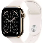 Apple Watch Series 11 42mm Titan Cellular, Zlaté, Sportovní řemínek M/L
