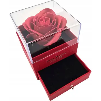 Šperkovnice KRABIČKA KUFŘÍK ŠPERKOVNICE NA BIŽUTERII OZDOBNÝ ORGANIZÉR RŮŽE 10 x 9 cm