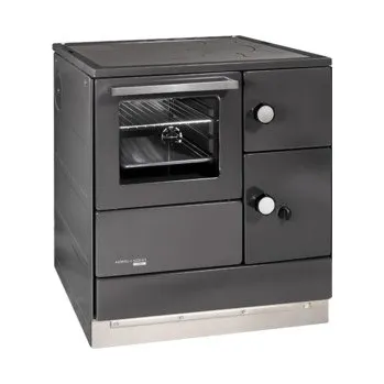 Krbová kamna HAAS & SOHN HA 75.5 sporák na tuhá paliva 7,5kW, s troubou, levý, antracit - doprava zdarma