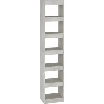 Knihovna Regál Knihovna Beton 40x30x198cm Šedý