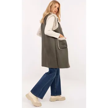 Dlouhá khaki vesta s kapsami IT-