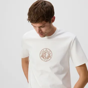 Reserved - Tričko regular fit s marcerovanou bavlnou - krémová - 278FP-01X - 278FP-01X-S