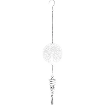 Závěsná dekorace Strom života stříbrná, 10 x 4 x 50 cm