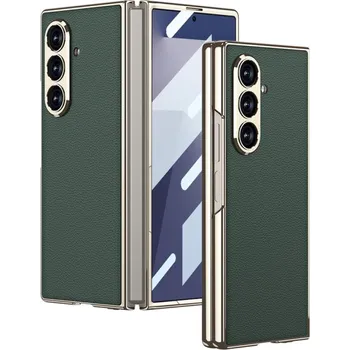 VSECHNONAMOBIL 121244 GKK LEATHER Kryt se sklem pro Samsung Galaxy Z Fold7 5G GREEN