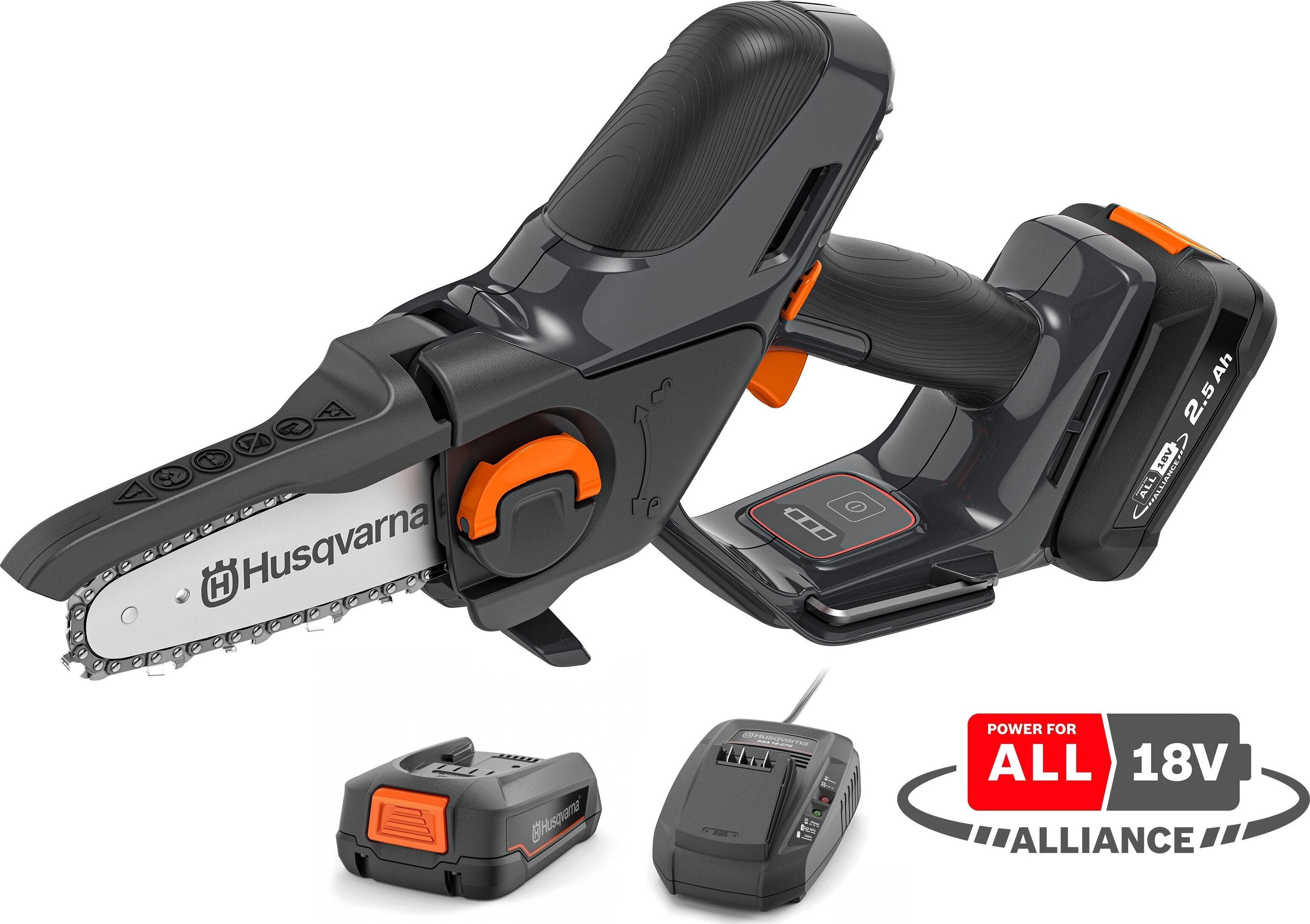 Pila vyvětvovací Husqvarna Aspire P5-P4A Aku - sada B45+C70