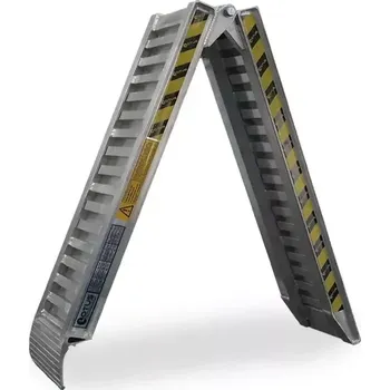 Nakládací rampa pro vozidlo Hliníkové skládací nájezdy, 1 pár, délka 3,5 m, šířka 20 cm, nosnost 450 kg, LOTUS (LOTUS AluTech)