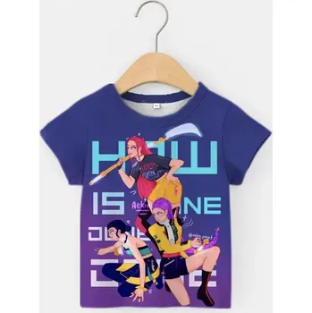 Dívčí tričko KPop Demon Hunters (Lovkyně démonů) Dětské tričko s 3D potiskem KPop Demon Hunters Varianta: No. 3, Velikost: 150