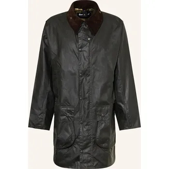 Pánská bunda Barbour Pánská Bunda Fieldjacket Border Wax, tmavě zelená, 56