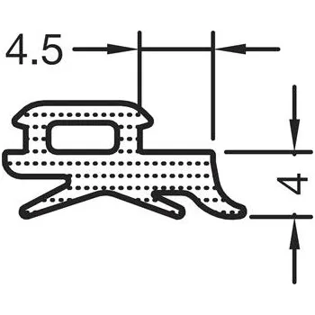 GUTMANN těsnění pod sklo venkovní, přířez na míru, plast APTK černý (750004) ( role = 250m )