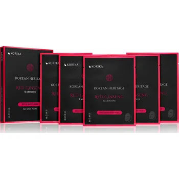 KORIKA Sada plátýnkových masek proti stárnutí Korean Heritage 5 × 25 g + 2 měsíce na vrácení zboží