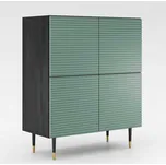 Maridex Komoda s drážkovanými čely Imperial I05 maride Maridex barevné provedení Imperial: pistáciově zelená drážkovaná